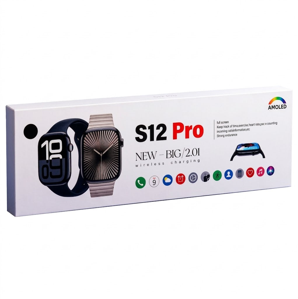 Relógio de pulso digital Smartwatch S 12 pro