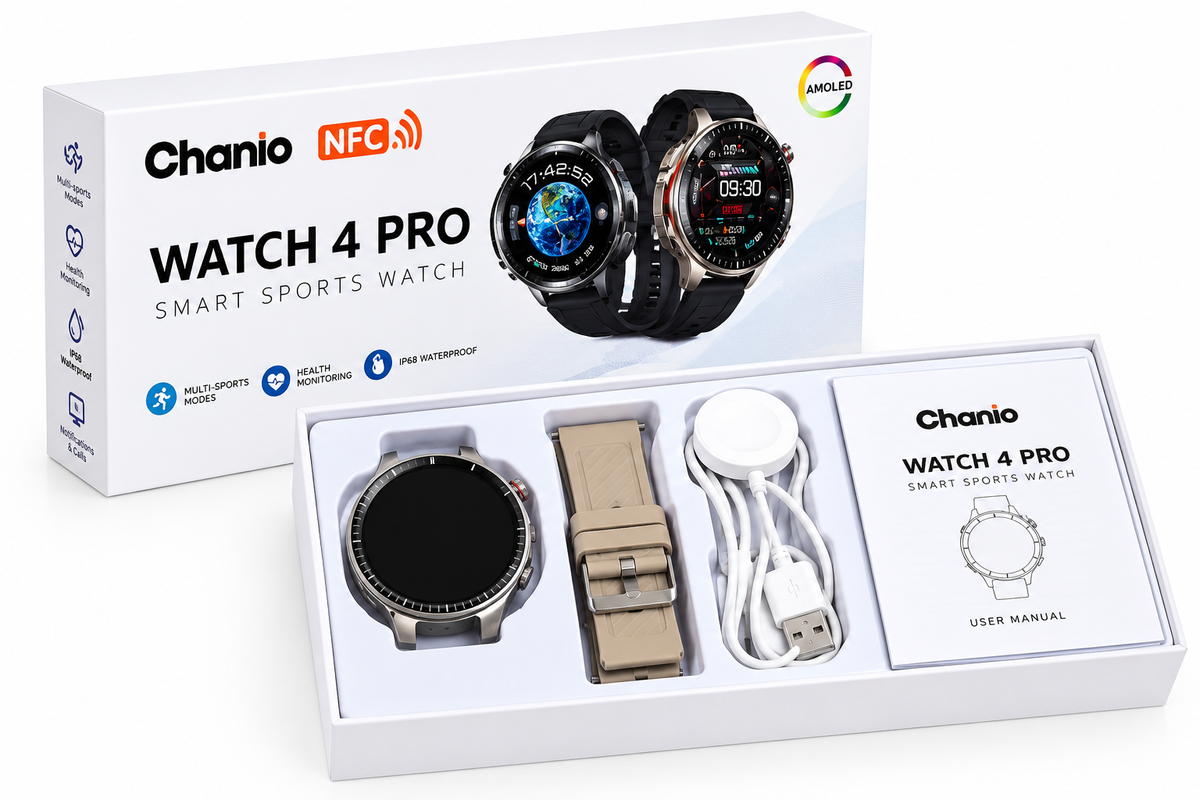 Smartwatch Chanio Watch 4 Pro AMOLED ( Cor, Prata )