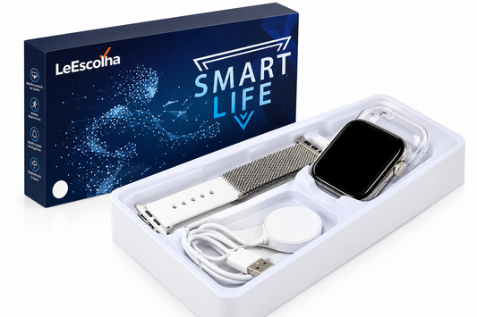 Relógio feminino Smartwatch LeeEscolha Smart Life V com Pulseiras Extras