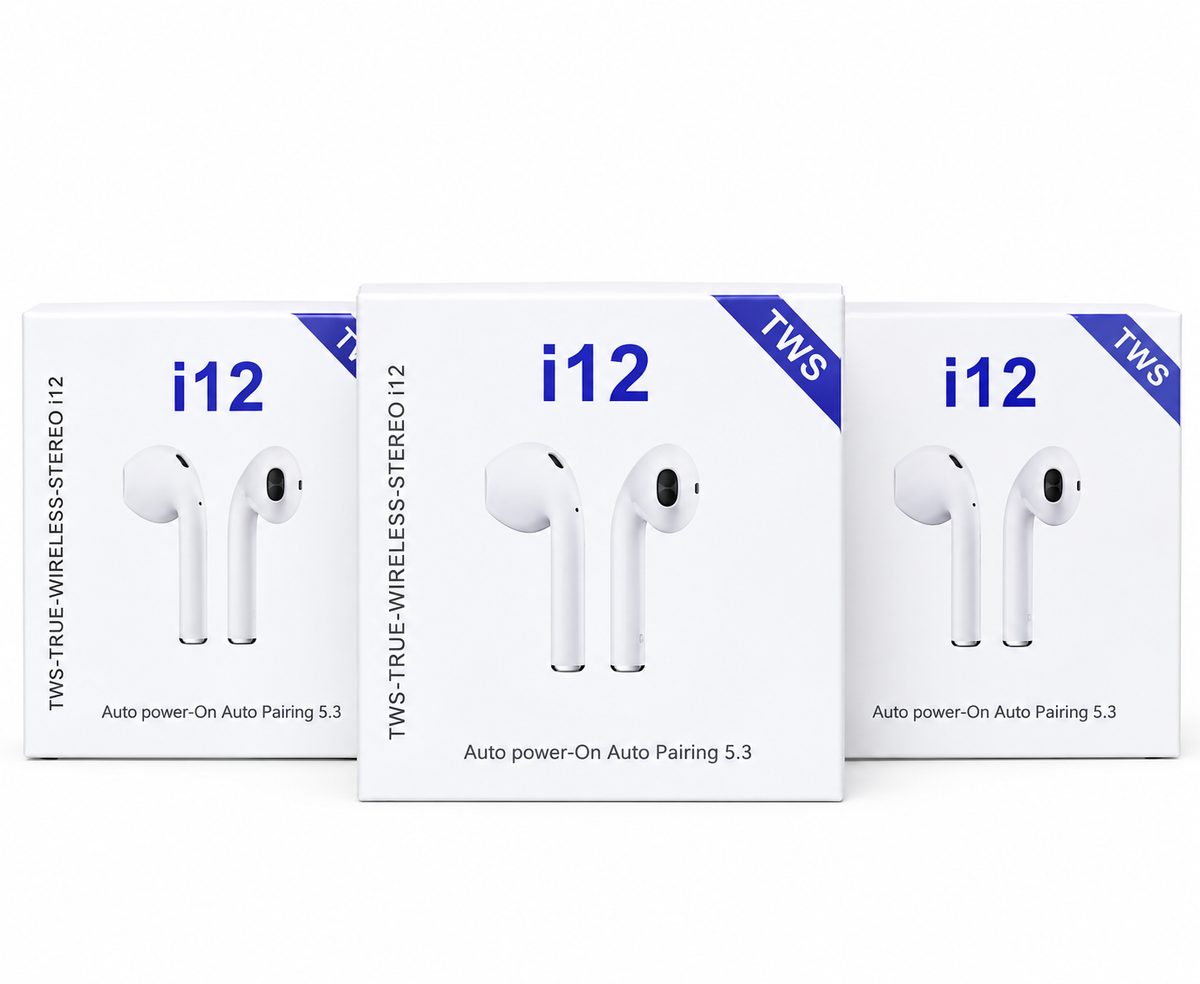 Fone de Ouvido Bluetooth i12 TWS 5.3 Branco
