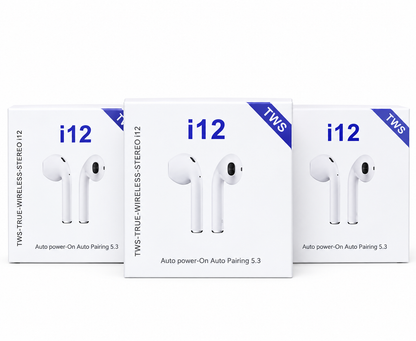 Fone de Ouvido Bluetooth i12 TWS 5.3 Branco