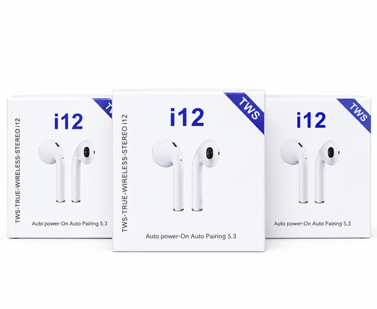 Fone de Ouvido Bluetooth i12 TWS 5.3 Branco